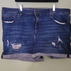 Universal Thread Indigo Distressed Jean Shorts